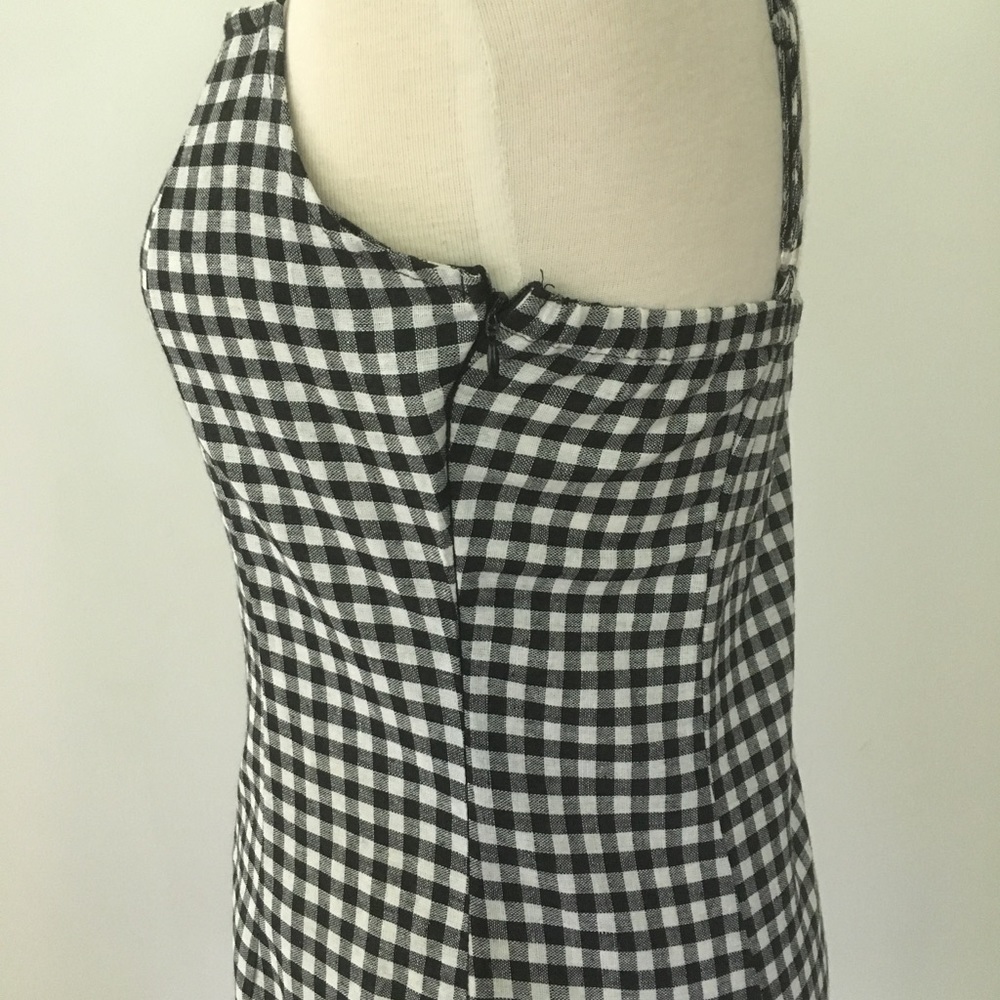 Shein Black & White Gingham Check Sundress - Picture 3 of 5